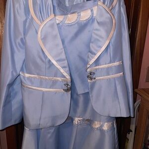Light blue church suit